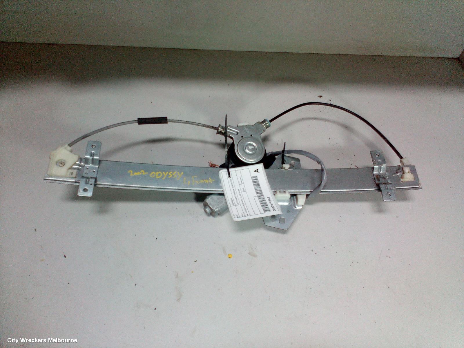 HONDA ODYSSEY LEFT FRONT WINDOW REG/MOTOR, RA, POWER, CABLE TYPE, 04/2000 - 06/2004 - Image 1